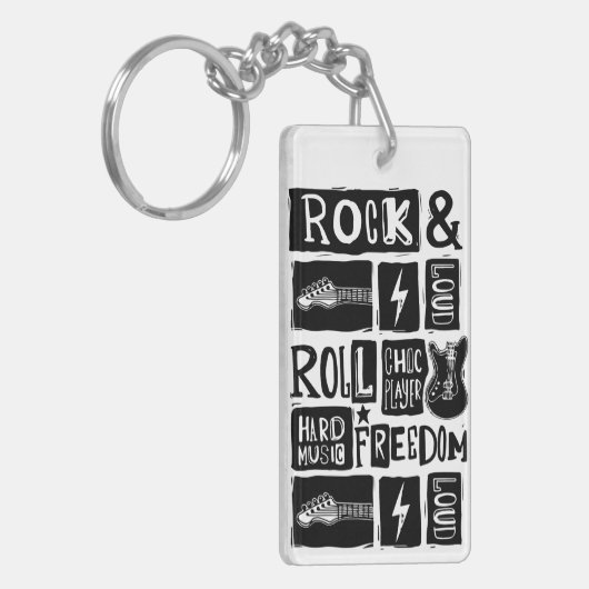Rock & Roll Music Lover's Delight Sleutelhanger (Voorkant Links)