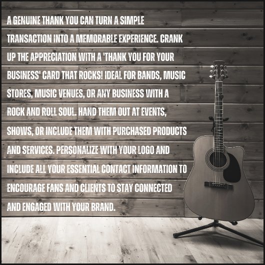 Rock & Roll Musician Visitekaartje