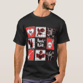 Rock & Roll Muziek Icon Art Squares Muziek Kunst B T-shirt (Voorkant)