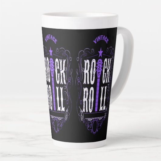 Rock & Roll Paars Latte Mok (Rechterhoek)