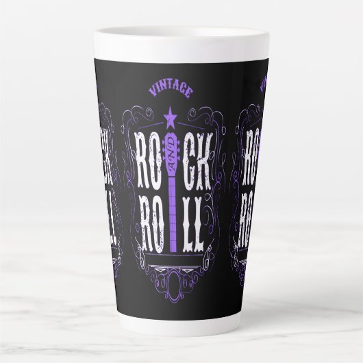  Rock & Roll Paars Latte Mok (Voorkant)