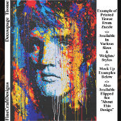 Rock & Roll Paint Splash Portret FN7L Decoupage Tissuepapier