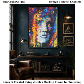 Rock & Roll Paint Splash Portret FN7R Decoupage Tissuepapier