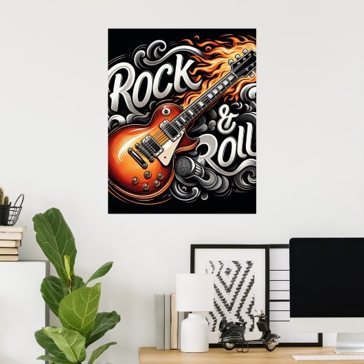 Rock & Roll Poster (Thuiskantoor)