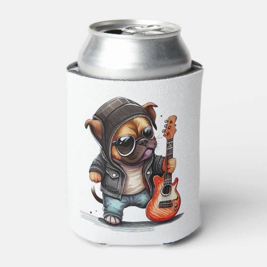 Rock Roll Puppy Dog (Drie) Blikjeskoeler (Blikje Voorkant)