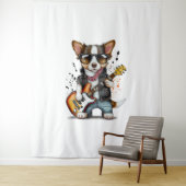 Rock Roll Puppy Dog (One) Wandkleed (In situ)
