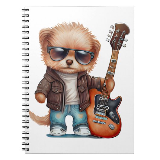 Rock Roll Puppy Dog (Twee) Notitieboek (Voorkant)