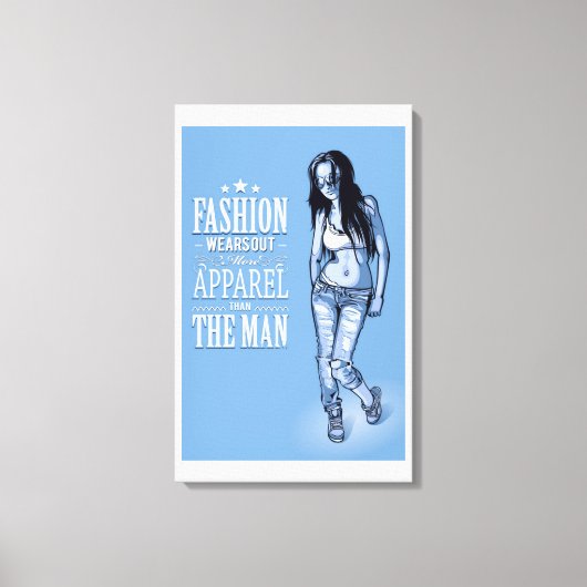 Rock & Roll Queen opgespannen canvasprint Canvas Afdruk (Voorkant)