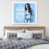 Rock & Roll Queen opgespannen canvasprint Canvas Afdruk (Insitu (Slaapkamer))