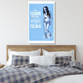 Rock & Roll Queen Stretched Canvas Print (Insitu (Slaapkamer))