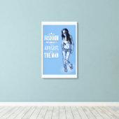 Rock & Roll Queen Stretched Canvas Print (Insitu (Houten vloer))