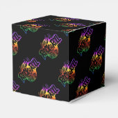 Rock & Roll Rainbow Music Pattern Heart Favor Box Bedankdoosjes (Achterkant)