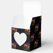 Rock & Roll Rainbow Music Pattern Heart Favor Box Bedankdoosjes (Geopend)