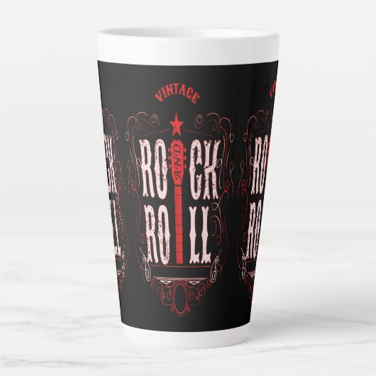 Rock & Roll Red Latte Mok (Voorkant)
