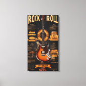 Rock & Roll Reverie: Electric Night Menu Canvas Afdruk (Voorkant)