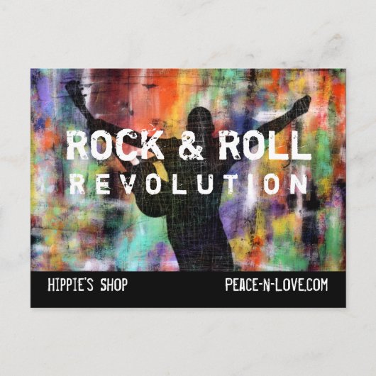 Rock & Roll Revolution Briefkaart (Voorkant)