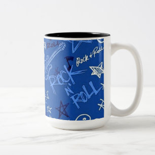 Rock & Roll Rock Star Blue Coffee Mok