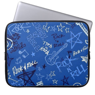 Rock & Roll Rock Star Blue-laptophoes Laptop Sleeve