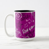 Rock- & Roll Rock Star Pink Coffee-Mok Tweekleurige Koffiemok (Links)