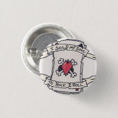 Rock & Roll Ronde Button 3,2 Cm (Voorkant /achterkant)