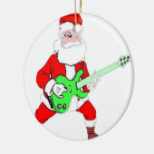 ROCK & ROLL SANTA KERAMISCH ORNAMENT (Links)