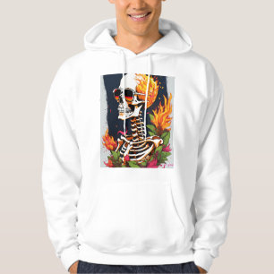 Rock & Roll Schedel met Kruisgeplaatste Botten T-S Hoodie