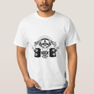 Rock & Roll Schedel Music Fest Grafisch T-shirt