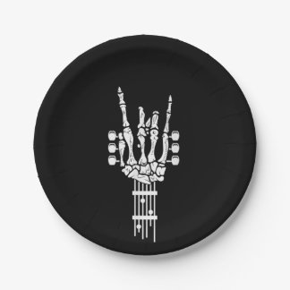Rock & Roll Skelet Gitaar Muziek LoverPaper Bord