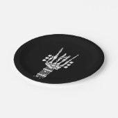 Rock & Roll Skelet Gitaar Muziek LoverPaper Bord (Gekanteld)