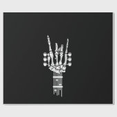 Rock & Roll Skelet Gitaar Muziek LoWrapping Paper Cadeaupapier (Vlak)