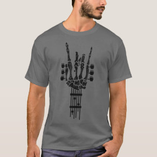 Rock & Roll Skeleton Design Guitar Music Lover 234 T-shirt