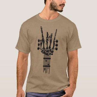 Rock & Roll Skeleton Design Guitar Music Lover T-shirt