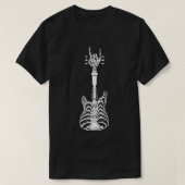 Rock & Roll Skeleton Guitar Music Lover Gift Hallo T-shirt (Design voorkant)