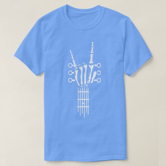 Rock & Roll Skeleton Guitar Music Lover Gift T-shirt (Design voorkant)