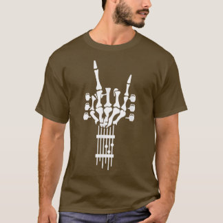 Rock & Roll Skeleton Guitar Music Lover Halloween T-shirt
