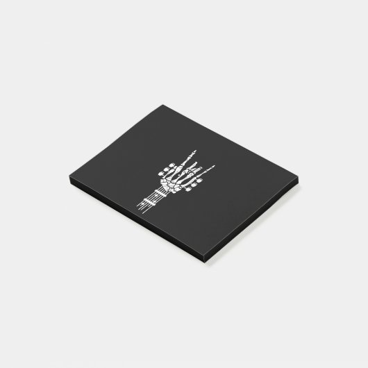 Rock & Roll Skeleton Guitar Music Lover Post-it® Notes (Schuin)