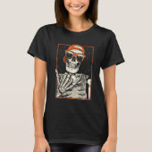 Rock & Roll Skeleton hand Halloween Shirten Schede T-shirt (Voorkant)