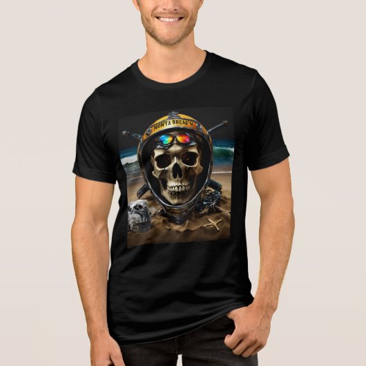Rock & Roll Skull and Crossbones T-shirt (Voorkant)