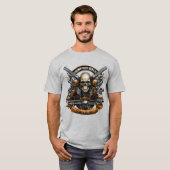 Rock & Roll Skull Muurschildering T-shirt Design – (Voorkant volledig)