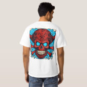 Rock & Roll Skull - Tijdloze Rebel Spirit 👕 T-shirt (Achterkant volledig)