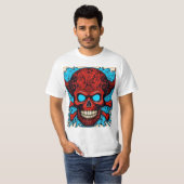 Rock & Roll Skull - Tijdloze Rebel Spirit 👕 T-shirt (Voorkant volledig)