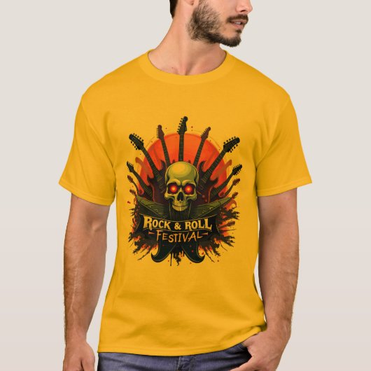 Rock & Roll Threads - Draag de muziek, Live the Le T-shirt (Voorkant)