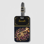 Rock & Roll trompet Bagagelabel (Voorkant (verticaal))