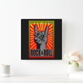 Rock & Roll Vierkante Klok (Huis)