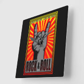 Rock & Roll Vierkante Klok (Hoek)