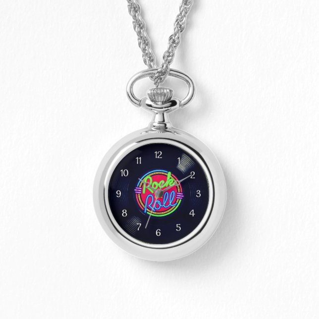 Rock & Roll Vinyl Horloge (Voorkant)