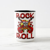 Rock Roll voor altijd schedels Tweekleurige Koffiemok (Center)