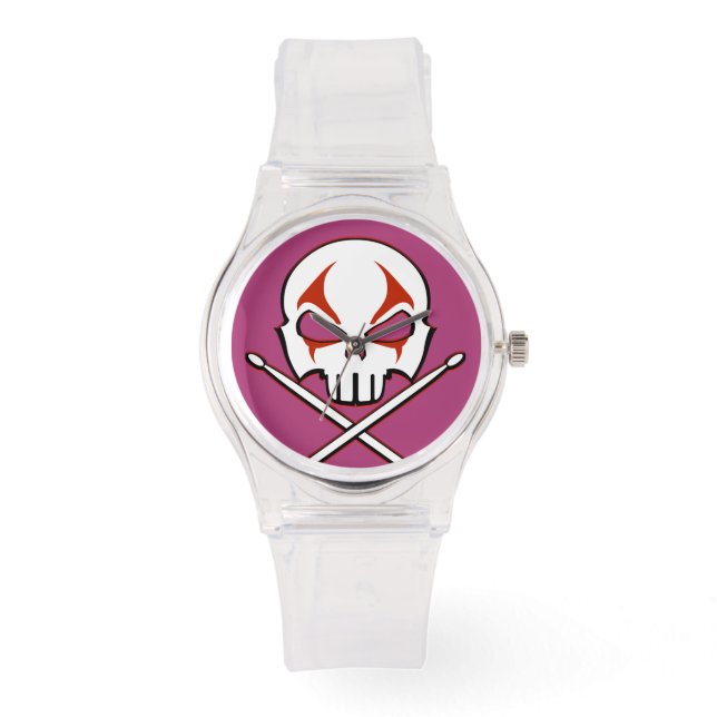 Rock & Roll Watch Heavy Metal Drummer Wrist Watch Horloge (Voorkant)