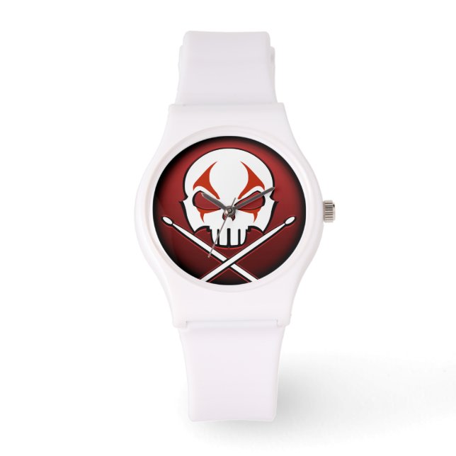 Rock & Roll Watch Heavy Metal Drummer Wrist Watch Horloge (Voorkant)