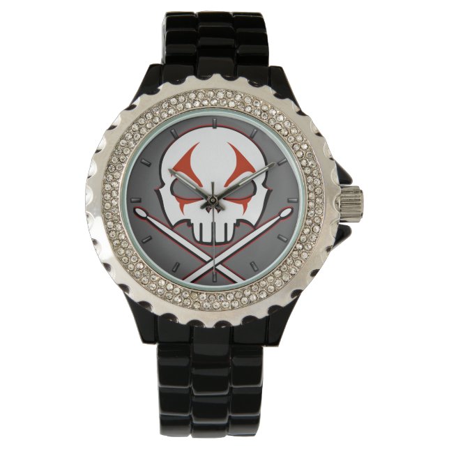 Rock & Roll Watch Heavy Metal Drummer Wrist Watch Horloge (Voorkant)